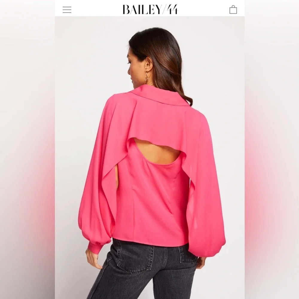 Revolve Siff Blouse in Fuchsia from Bailey 44 🎀 - Picture 2 of 8